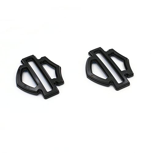 Mnneryss 2Pcs Badges Double Layer Emblems Fits Harley Cvo Custom Tank Emblems (Gloss Black) #TOP1
