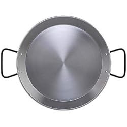 Tamaños Paellas Y Raciones Metaltex - Paellera Acero Pulido INDUCCION 4 Raciones 30 cm (Superior) 24,5 cm (Base)