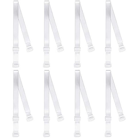 4 Paar Klare BH Träger Weiche Transparente Ersatz BH Schultergurte rutschfeste Verstellbare BH Träger Cover