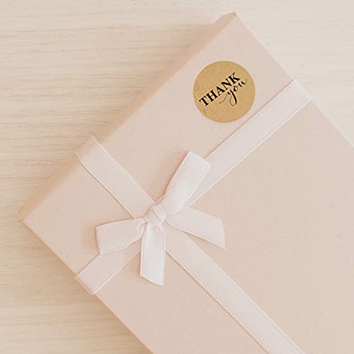 1" Round Brown Kraft Thank You Stickers / 1,000 Thank You Labels/Small Business Thanks Sticker/Made In The Usa #TOP3