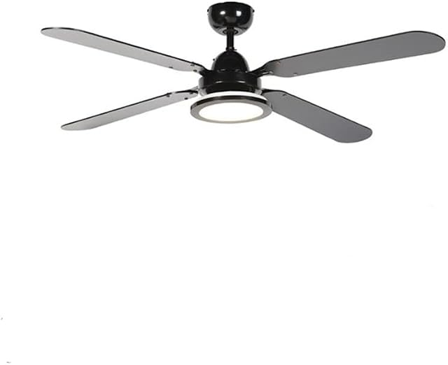 Qazqa - Ceiling Fan with Light Black - Fanattic- - Modern - LED | 1 Light - Steel Fan Light - Suitable for Living Room I Kitchen I Bedroom I