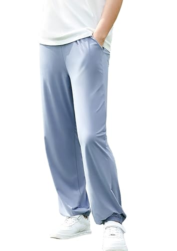 ABALACOCO 2 Pcs Boy's Summer Casual Baggy Harem Pants Dance Lightweight Loose CoolFeel Jogger Sport Running Trousers2