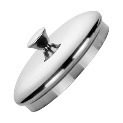 Uonlytech Tapa Redonda de Acero Inoxidable para Taza y Vaso Cubierta Protectora Antidesbordamiento Resistente y Fácil de Limpiar