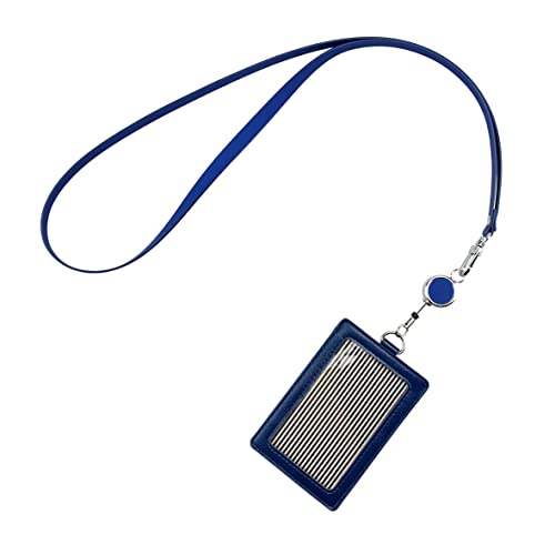 1 Packung Ausweishalter, Abzeichen-Clip, Schlüsselanhänger, PU-Leder, Ausweishalter, Kartenhalter mit Schlüsselring, Metallclip - Typ D Cover