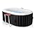 Edostory Hot Tub Inflatable Portable Oval Hot Tub Spa 2 Person Hot Tub with 90 Bubble Jets, Cover, Filter Cartridges, Pump, Black