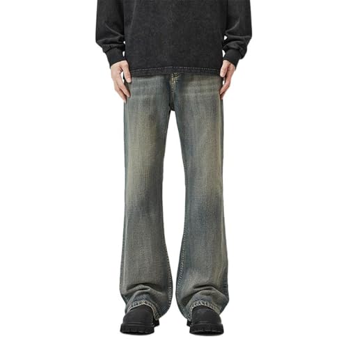 Men's Pants Summer Striped Straight Leg Jeans
