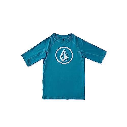 Volcom Boys' Lido Solid Lycra Short Sleeve Rashguard 50+ Uv Protection