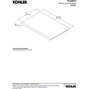 Tabla de Cortar de Bambú Kohler Prolific Mediana miniatura 4
