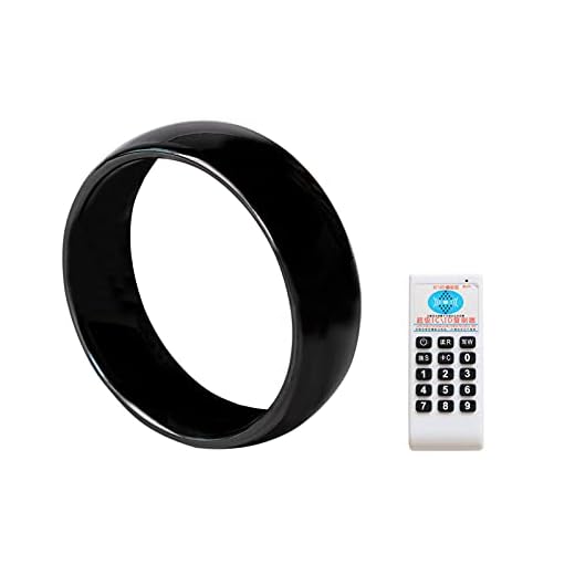 Riversmerge RFID Rewritable 125KHz/13.56MHz ID/IC T5577/UID Changeable Black Ceramics Smart Finger Ring for Men or Women, with One RFID Reader Copier for Duplicate (Black 13.56mhz 21mm)