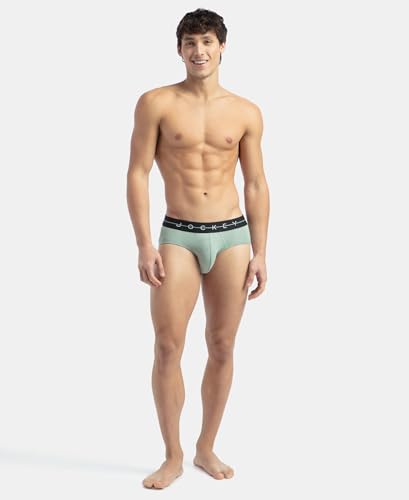Image of Jockey NY15 Men Super Combed Cotton Elastane Stretch Solid Brief with Ultrasoft Waistband