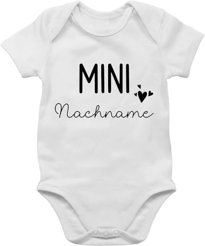 Body Junge Mädchen - Zur - Mini Nachname | Schwangerschaft verkünden Geschenk Geburt Baby - 1/3 Monate - Weiß - strampler selbst gestalten neugeborene geschenke babybodys geschenkideen babyparty