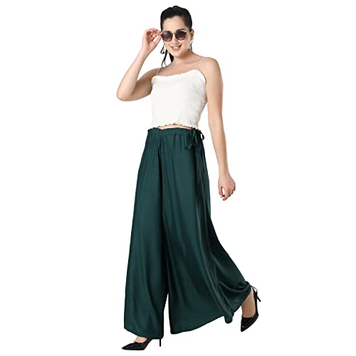 Image of Super Soft Flared Solid Rayon Sharara In 10 Attractive Colours For Women's And Girl's