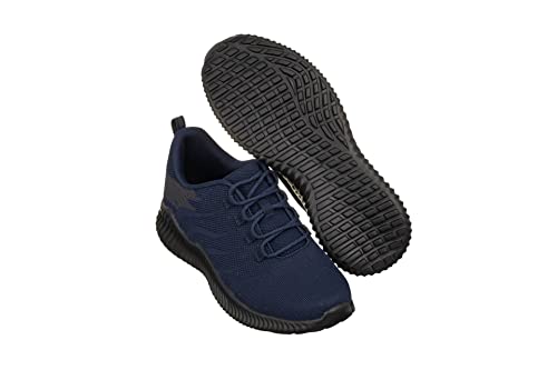 Image of CALTO Men's Invisible Height Increasing Elevator Shoes - Navy /Blue Ultra Feather Lightweight Sporty Sneakers - 2.8 Inches Taller - Q217 - Size 6 D(M) US