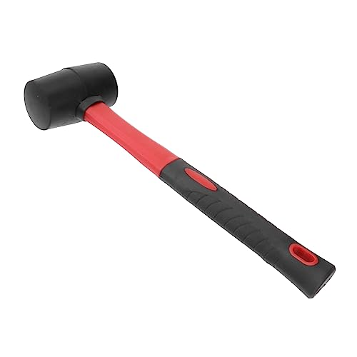 Holibanna 8Oz Non Slip Rubber Mallet Hammer with Two Color Handle for Flooring Installation and Repair Durable Head Hammer for Minimizing Surface Damage and Easy Hanging