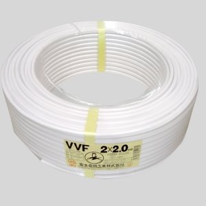 Amazon 富士電線 切売販売 カラーvvfケーブル 2 0mm 2心 1m単位切り売り 白 Vvf2 0 2cシロ 同軸ケーブル 産業 研究開発用品 通販