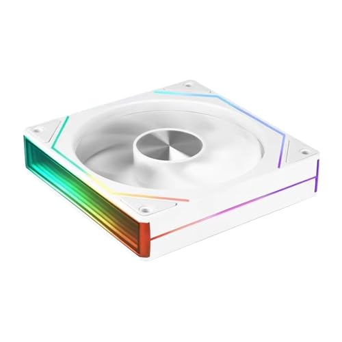 Ventilateur de boîtier PC 12CM ARGB haut de gamme blanc avec double lentille miroir intégrée