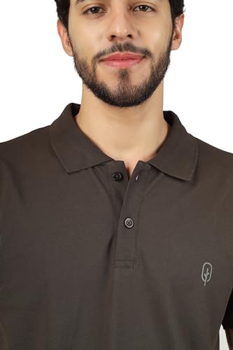 Image of Men's Regular Fit Polo Collar Half Sleeve T-Shirt Cotton Blend Polo T-Shirt Comfortable Lightweight Plain T-Shirt