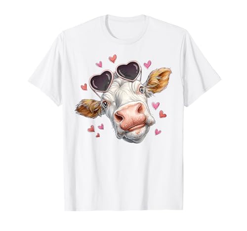 Hereford Cattle Farmer - Occhiali da Sole a Forma di Cuore per San Maglietta