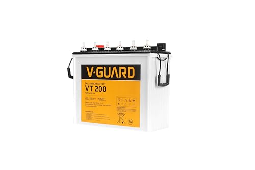 Image of V-Guard VT200 Inverter Battery | Tubular Technology | High Backup Performance | 36 Month +24 Month Warranty