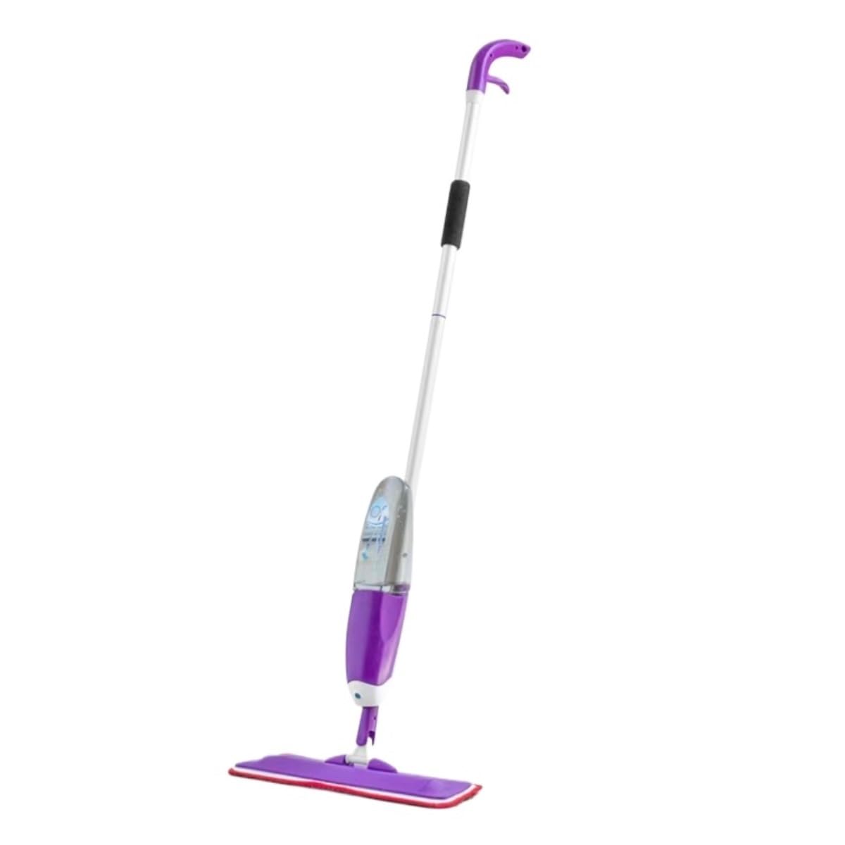 Mopas de Limpieza Suelos Cocina Artefacto Doméstico Perezoso, Trapeador Plano, con Rociador De Agua Pegajosa, For Piso Baldosas Fregonas De Limpiezas(Purple)