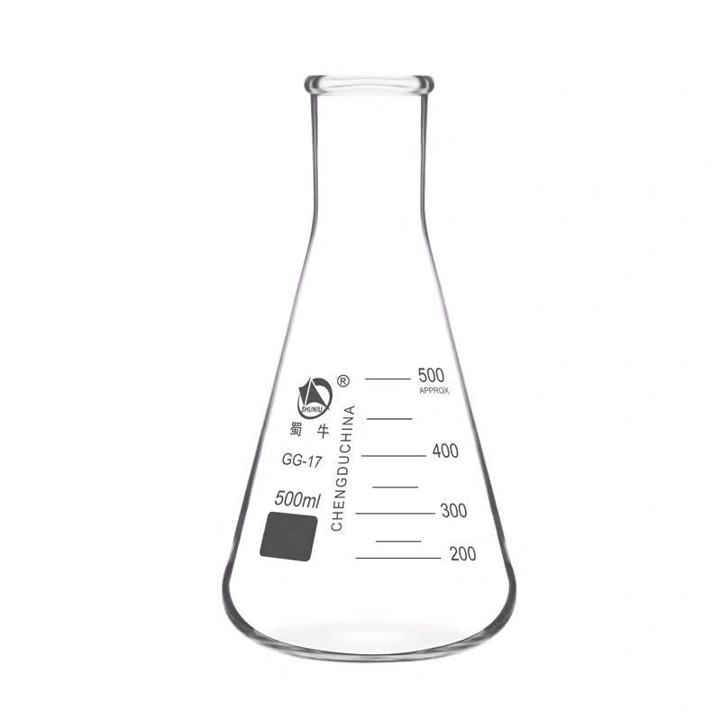 Beuta Erlenmeyer in Vetro Borosilicato 3.3 Graduata Collo Stretto o Bocca Larga Resistente al Calore Vetreria da Laboratorio 50–5000ml(Flared mouth 5000ml)