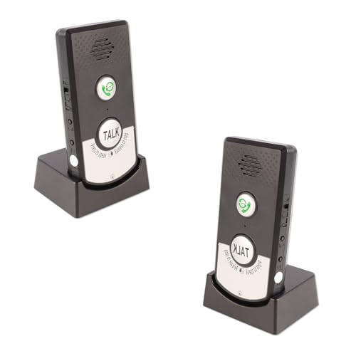 Wireless Intercom, 2 Way Wireless Intercom with Rainproof Design, 3 Gear Adjustable Sound 1000m Long Range Wireless Doorbell, Intercom Systems for Home, Elderly, Office, Hospital