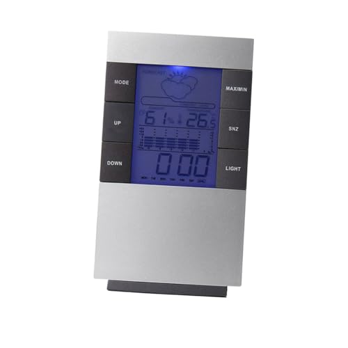 CAXUSD 1Pieza Higrómetro Digital LCD Termómetro Interior Con Medidor De Temperatura y Humedad Para Oficina Sin Batería Incluida