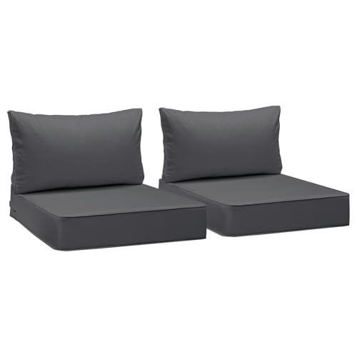 Image of AAAAAcessories Outdoor Deep Seat Cushions, Waterproof, Fade-Resistant Patio Furniture Replacement Cushions, 23.5 inch x 25.5 inch x 5 inch + 23.5 inch x 13.5 inch, Set of 2, Dark Gray