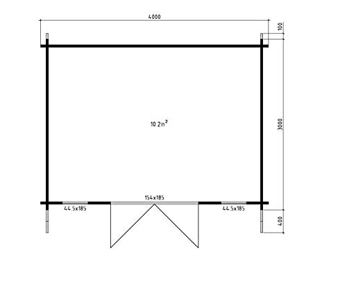 Alpholz Gartenhaus Mirko Modern aus Massiv-Holz | Gerätehaus mit 28 mm Wandstärke | Garten Holzhaus inklusive… – Bild 6