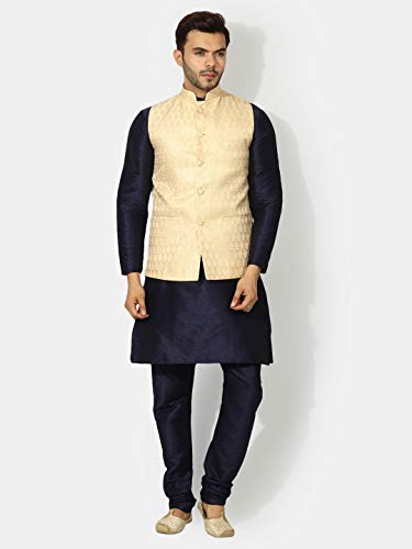 Image of UnM Men Silk Blend Classic Kurta Set