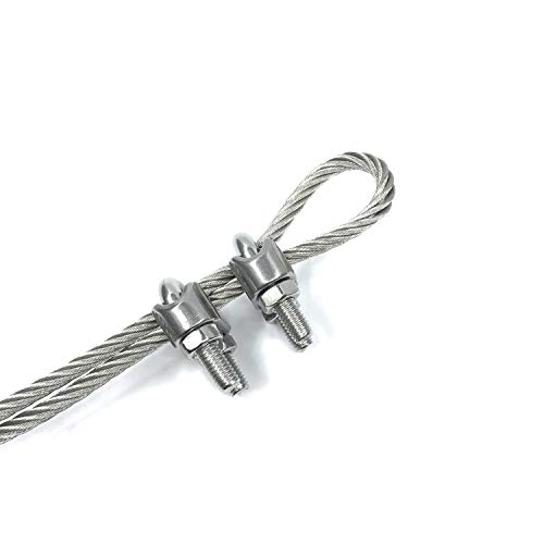 Heverp DLJTM12 4Pcs 1/2 Inches M12 Stainless Steel Wire Rope Cable Clip Clamp thumb #5