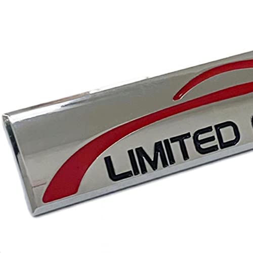 Image of 2X Chrome Metal Limited Edition Logo Car Emblem Premium 3D Sport Turbo Badge Auto Rear Trunk Sticker Side Fender Decal (Silver)