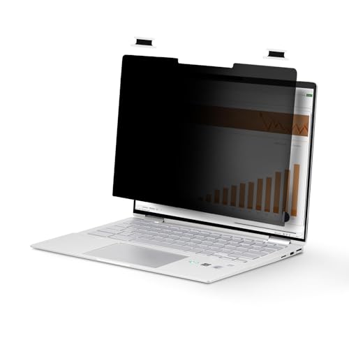 StarTech.com 14-inch 16:10 Flip-Over Privacy Screen with Touch, Laptop Security Shield, Anti-Glare Blue Light Filter