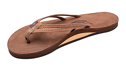 Image of Rainbow Sandals Ladies The Sand Piper Luxury Leather - Single Layer Arch w /Double Narrow 1 /3 inch Strap