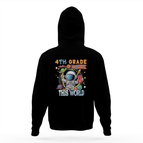 Astronaut 4th Grade Is Out Of This World School Hoodies for Teen Girls Boys Lightweight Kangaroo Pocket Sweatshirt4