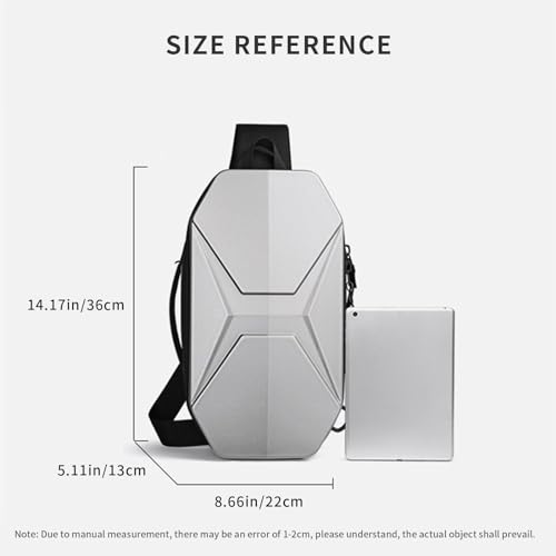 Hard Shell Sling Shoulder Bags Men Chest Bags Teenage Male Short Trip Messenger Crossbody Bag (Color : A-01)2