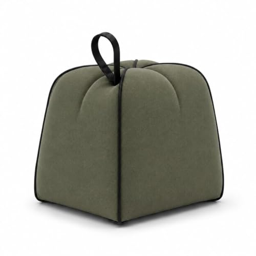 Image of CASASTYLE Signature Velure Suri Accent Pouf | Boston Fabric | 40D High-Density Foam | (Ocean Green) | Footrest, Vanity Ottoman & Accent Seat for Home, Office, & Hotel