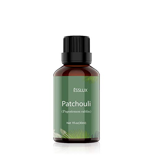 Patchouli Essential Oil, ESSLUX Aromatherapy Essential Oils for Diffuser, Massage,Soaps, Incense & More