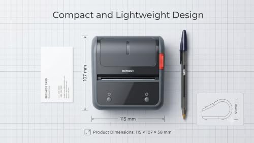 Image of Wireless Bluetooth Label Printer 3 Inch, Inkless Thermal Printer for Shipping, Address, Barcode, QR Code & Product Labels, Portable Label Maker for Small Business, Office & Home