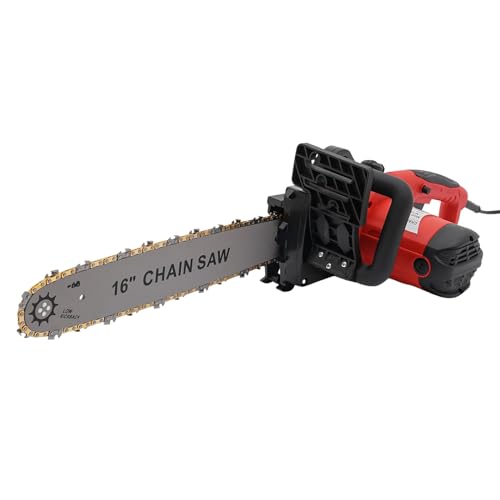 MEELRYD Motosierra eléctrica profesional de 2000 W, engrasadora automática, motor eléctrico sin escobillas, tensión de cadena sin herramientas y cambio de cadena, para cortar todo tipo de madera