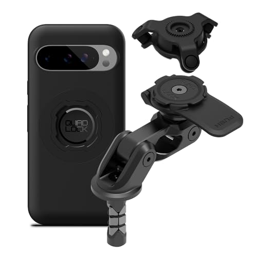 Image of Quad Lock Motorcycle Fork Stem Mount PRO Kit with Vibration Dampener and MAG Phone Case for Pixel 9 /9 Pro