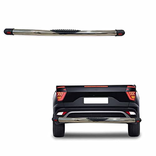 Image of Stainless Steel High Gloss Safety Rear Bumper Protector for Hyundai Creta 2020