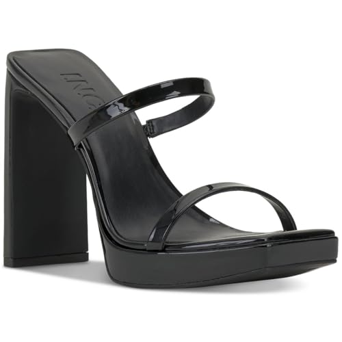 Cufflinks Inc. INC Womens Denim Faux Leather Slip On Pumps Black 9.5 Medium (B,M)