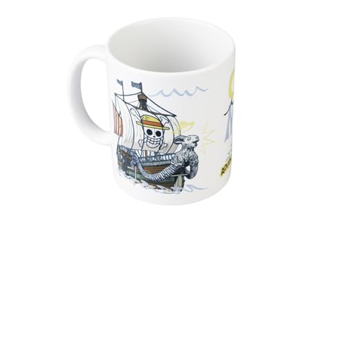 Grupo Erik Tasse Kaffeebecher One Piece Schiff Going Merry Manga Kaffeetassen - Teetasse Größe 9 5 x 8 5 cm - Fassungsvermögen 350 ml - Offizieller One Piece Tasse Merch Fanartikel