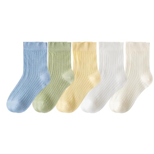 Crew Socks for Women, Pack of 5 Pair Socks for Girls Soft and Breathable In Tube Sock for Daily Wear and Parties