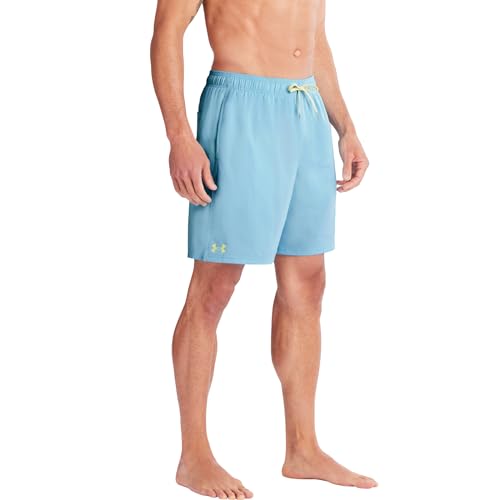 Image of Under Armour Men's Compression Lined Volley Swim Trunks, UPF 50+ Sun Protection, Drawstring Closure & Elastic Waistband