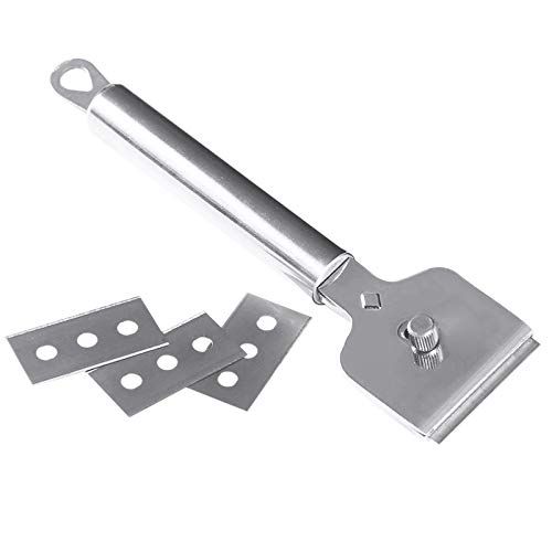 Qoekacy Raspador de limpieza de removedor de horno de vitrocerámico adecuado para raspadores de inducción, de cereamica y sencillos