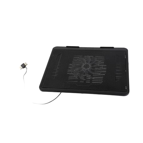 Base para laptop con ventilador grande y soporte USB negra miniatura 7