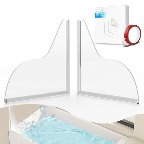Shower Splash Guard for Bathtub - Tub Splash Guard-Shower Splash Guard for Tub-Tub Water Splash Guard-Bathtub Water Guards-Shower Water Blocker-Shower Guards to Keep Water in Shower - Clear 1 Set