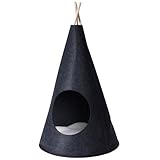 CAT TIPI DIA 40XH70CM, MATERIAL FIELTRO, 3 PALOS DE MADERA, CON COLCHONETA, CON COLGADOR. EN POLYBAG CON INSERTELABEL / 700X420X70MM, Opp bag con inserto etiqueta